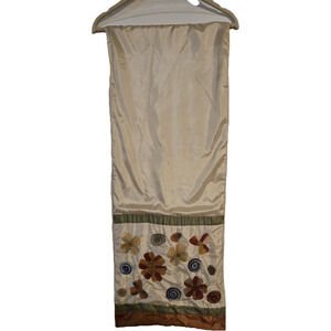 Champagne Floral Applique Table Runner with Beaded Accents